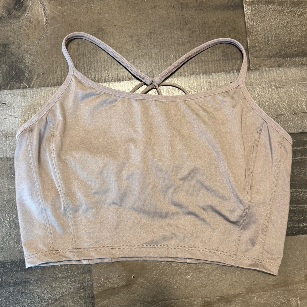 Athleta Tan Seamless Sports Bra size medium